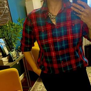 Plaid button down